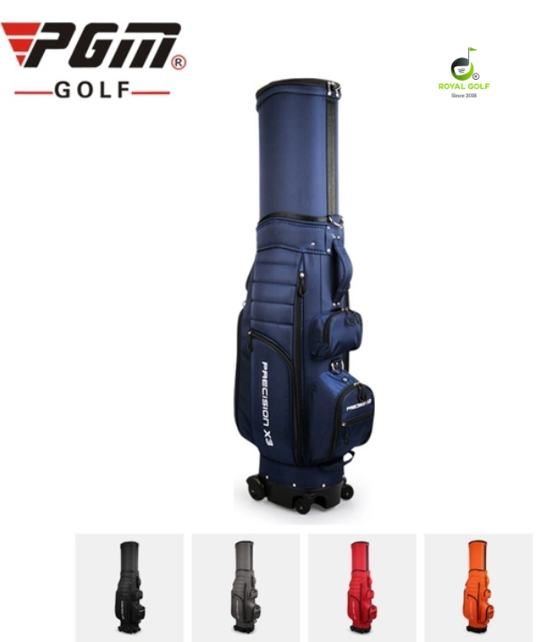 TÚI GẬY GOLF FULLSET NẮP CỨNG 4 BÁNH ĐA NĂNG CÓ PHANH – PGM QB062