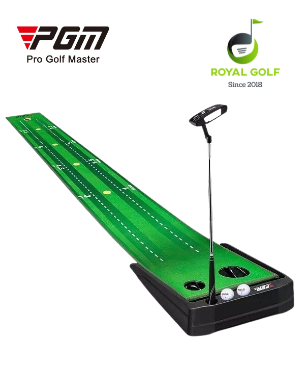 Thảm Putting Golf Mẫu Mới Tự Động Bật Bóng- Có Vạch Line PGM (bề mặt nhung)