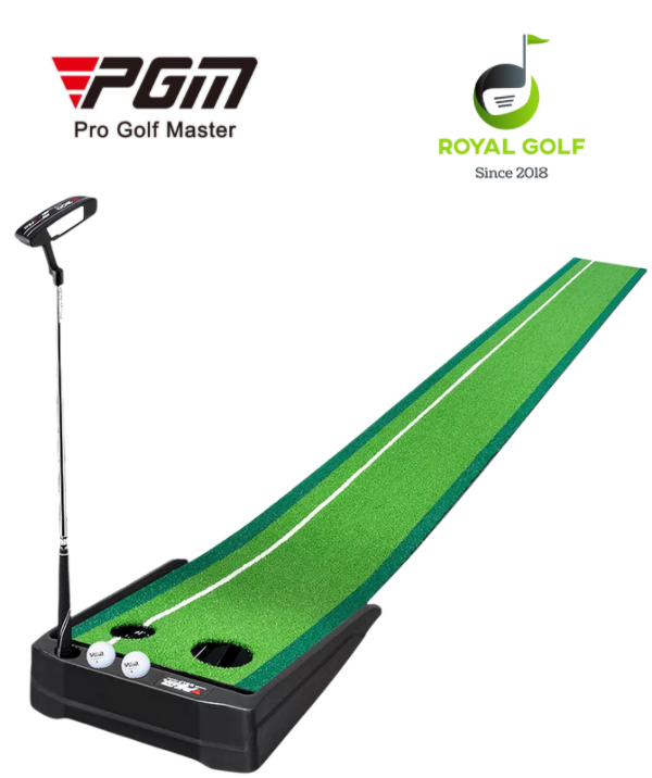 Thảm Putting Golf  Tự Động Bật Bóng- Có Vạch Line PGM (Bề Mặt Cỏ)